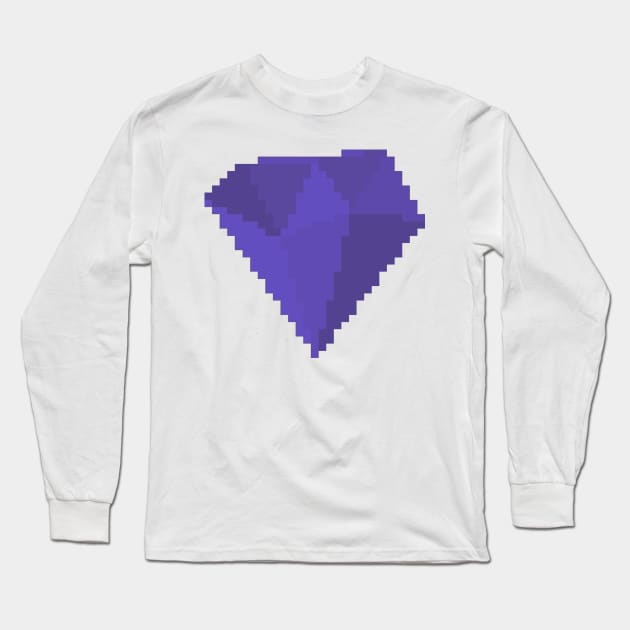 Alexandrite Gem Pixel Art Long Sleeve T-Shirt by christinegames